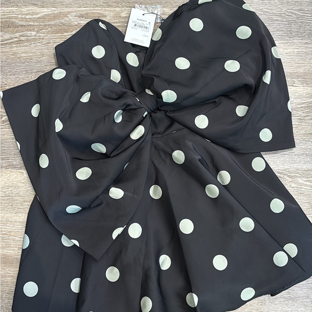 Bardot Black Spot Mini Dress